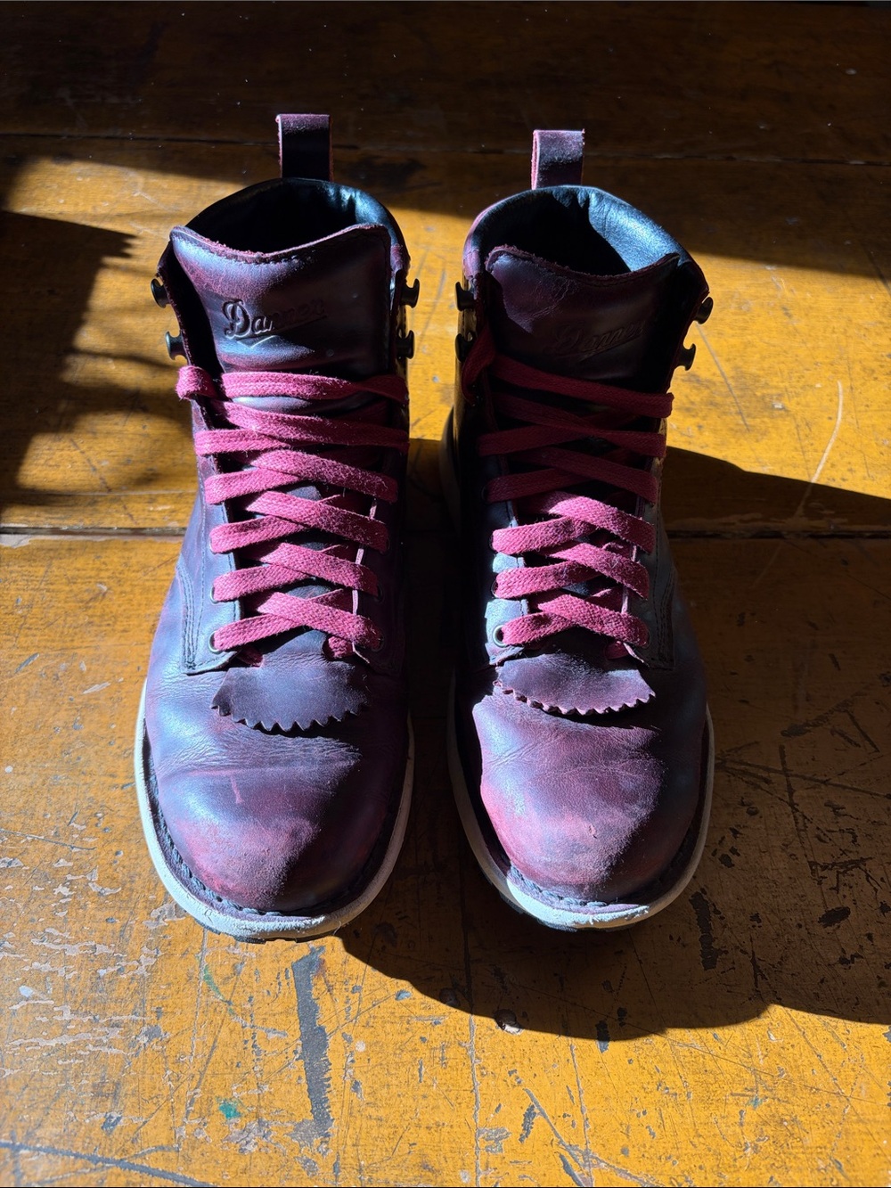 Danner Burgundy Leather Lace-Up Women’s Boots